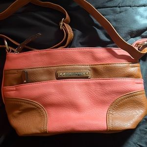 A pink and brown Rosetti purse